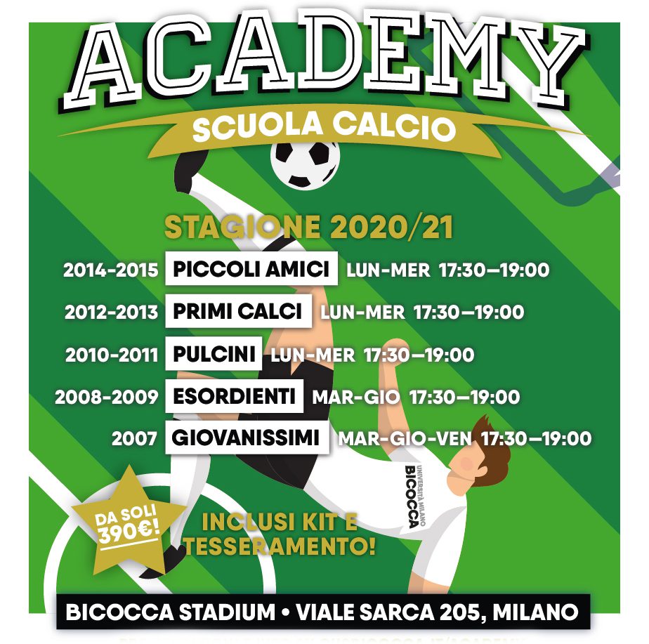 CUS Bicocca Academy • Scuola Calcio • 2020-21
