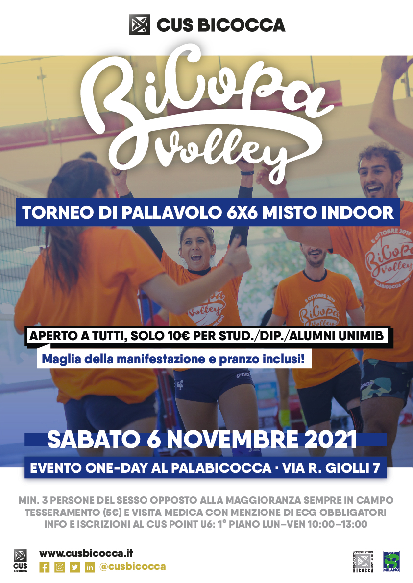 BiCopa Volley 2021 • torneo pallavolo indoor Bicocca