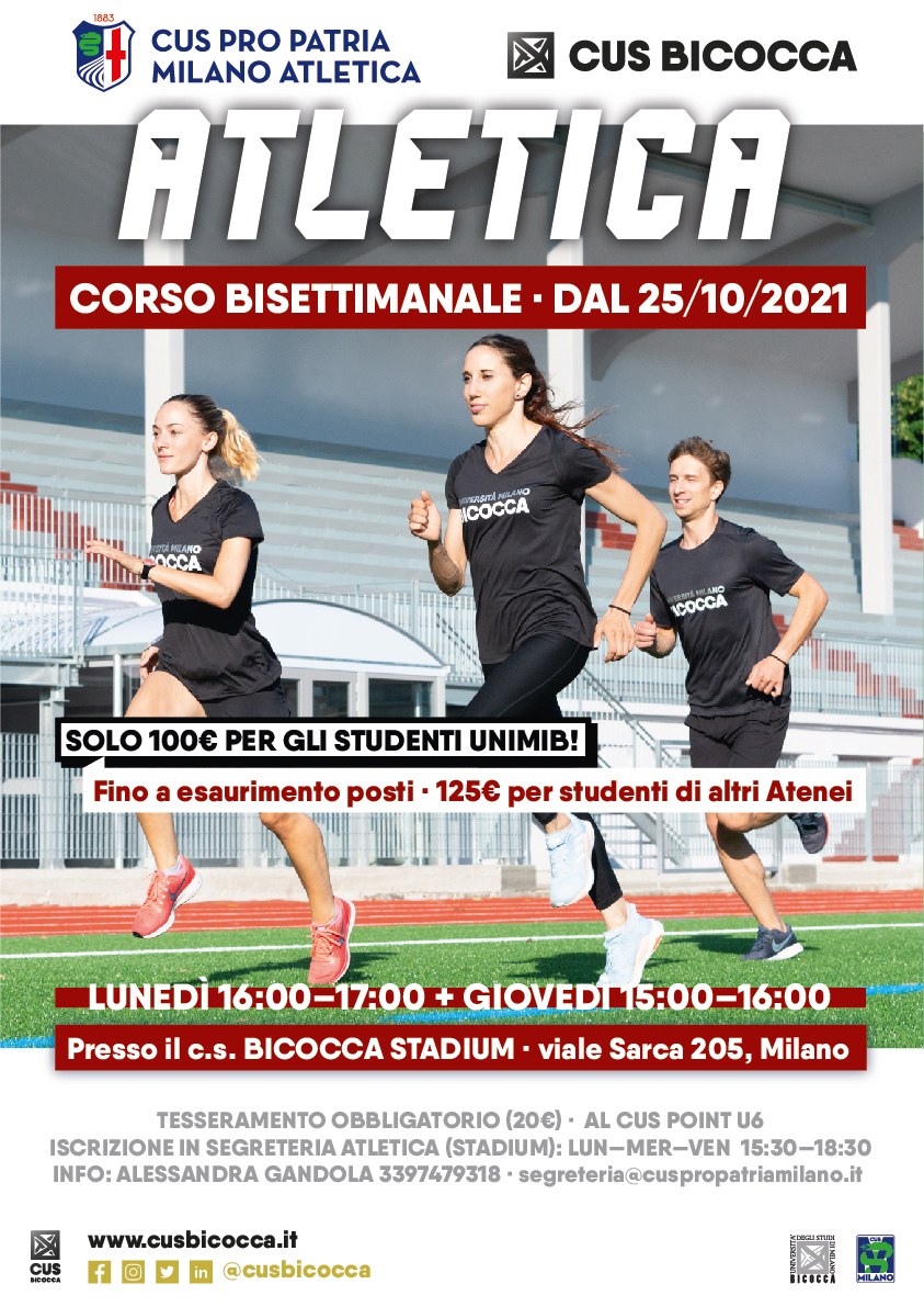 Corso di Atletica 2021/22 • Bicocca Stadium • CUS Bicocca