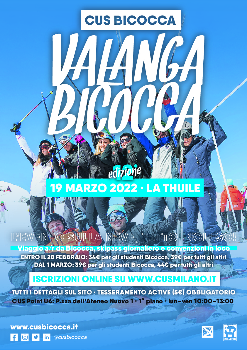 Valanga Bicocca 2022 • CUS Bicocca