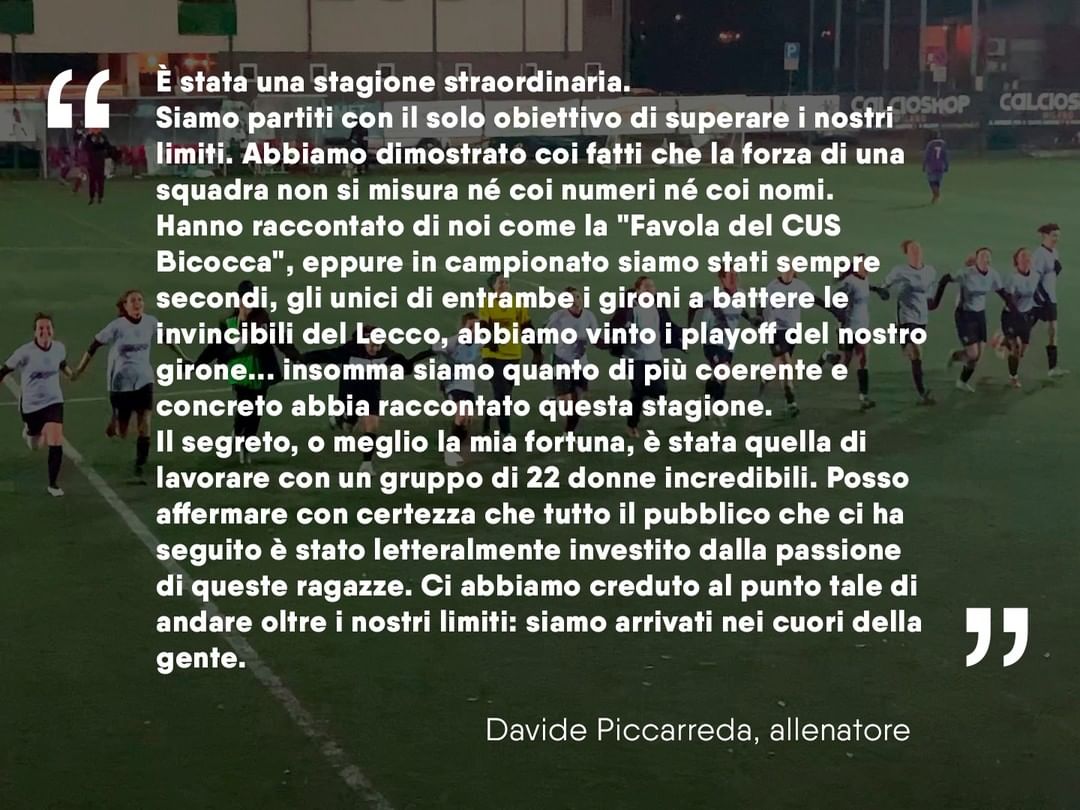 Promozione Eccellenza • calcio federale femminile • CUS Bicocca